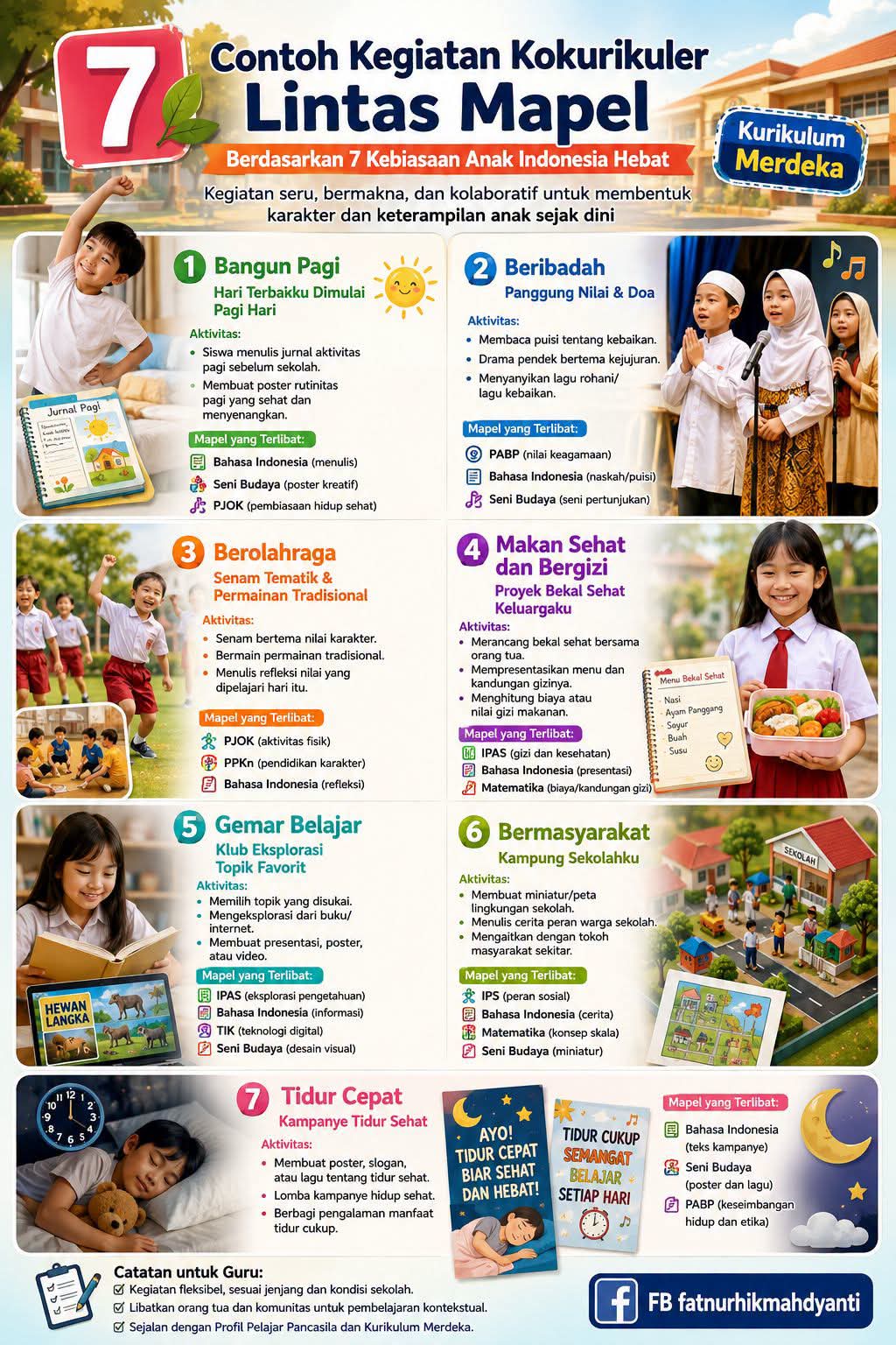 Implementasi 7 Kebiasaan Anak Indonesia Hebat Melalui Kegiatan Kokurikuler Lintas Mata Pelajaran di Sekolah BPPI Baleendah