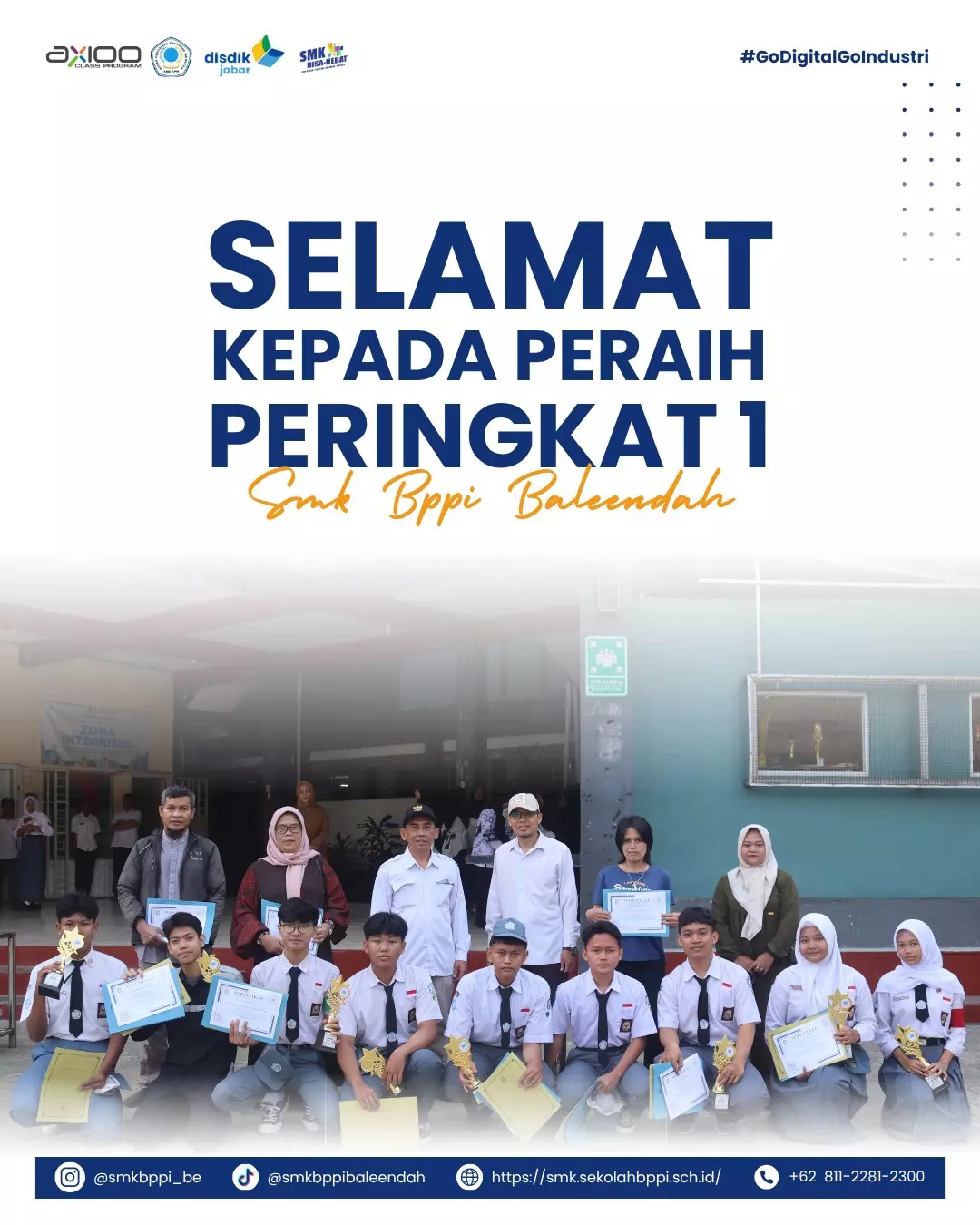 Selamat kepada Peraih Peringkat 1 Kelas SMK BPPI Baleendah Tahun Ajaran 2025/2026