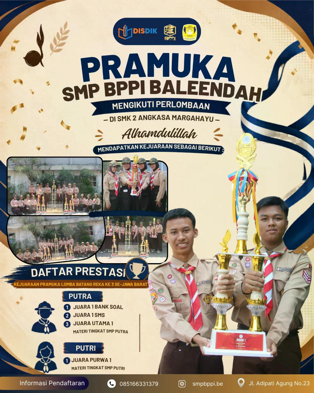 Pramuka SMP BPPI Baleendah Torehkan Prestasi Membanggakan di Ajang Jawa Barat