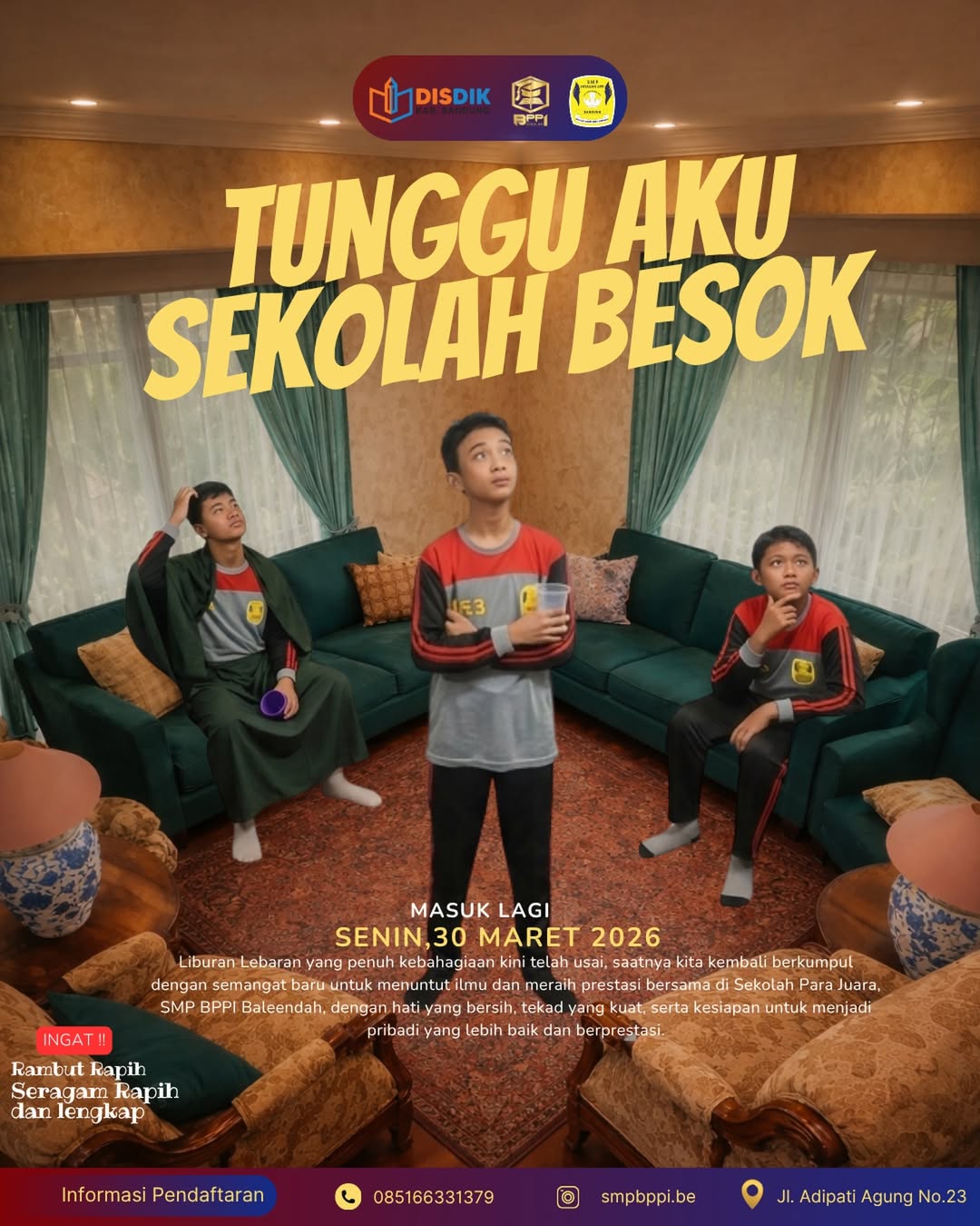 Liburan telah usai, saatnya kembali menata langkah dan meraih prestasi !!!